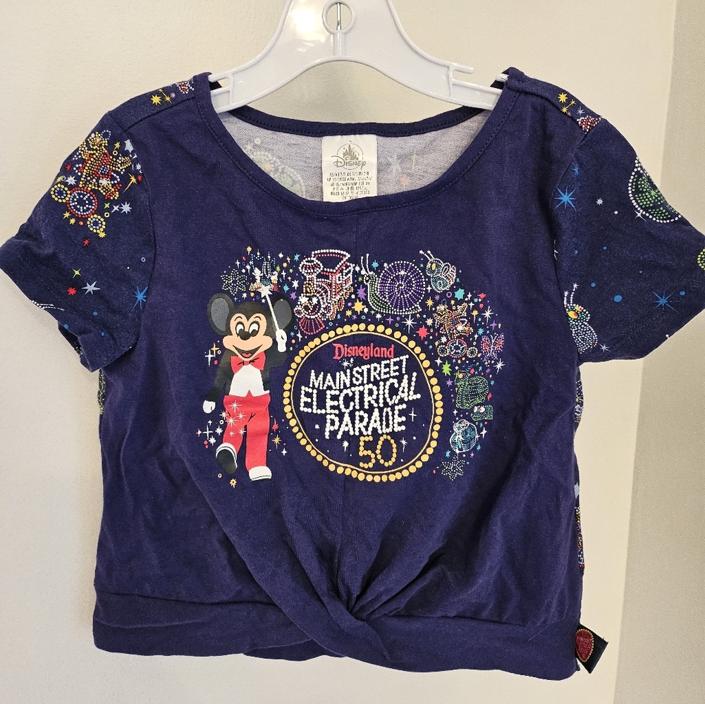 Disney girls electrical parade knotted glow in the dark shirt 7/8